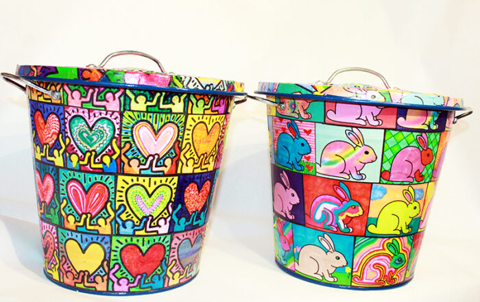 Pop Art Trash Cans