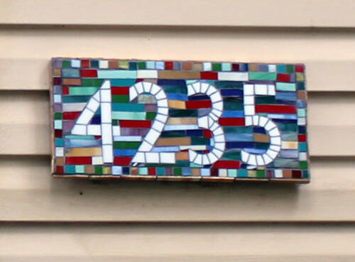 Custom Mosaic House Number