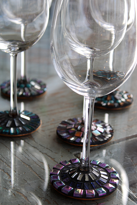 Mosaic Kit with Wine Glasses
